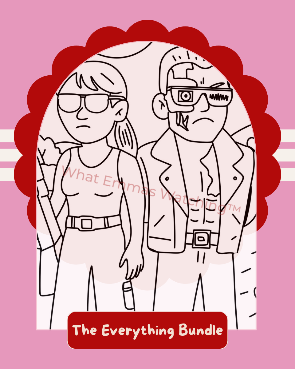 The Everything Bundle colouring page preview with watermark