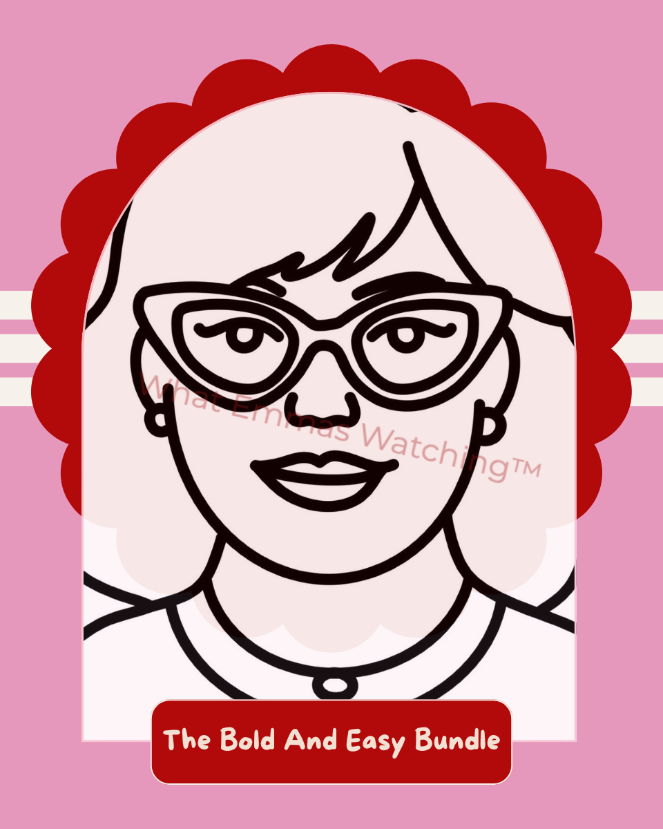 The Bold And Easy Bundle colouring page preview with watermark