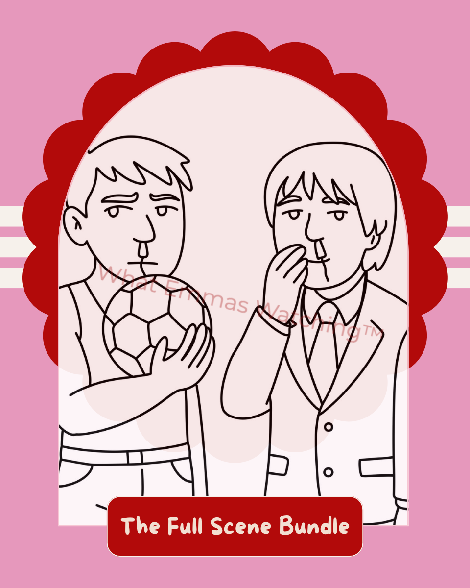 The Full Scene Bundle colouring page preview with watermark