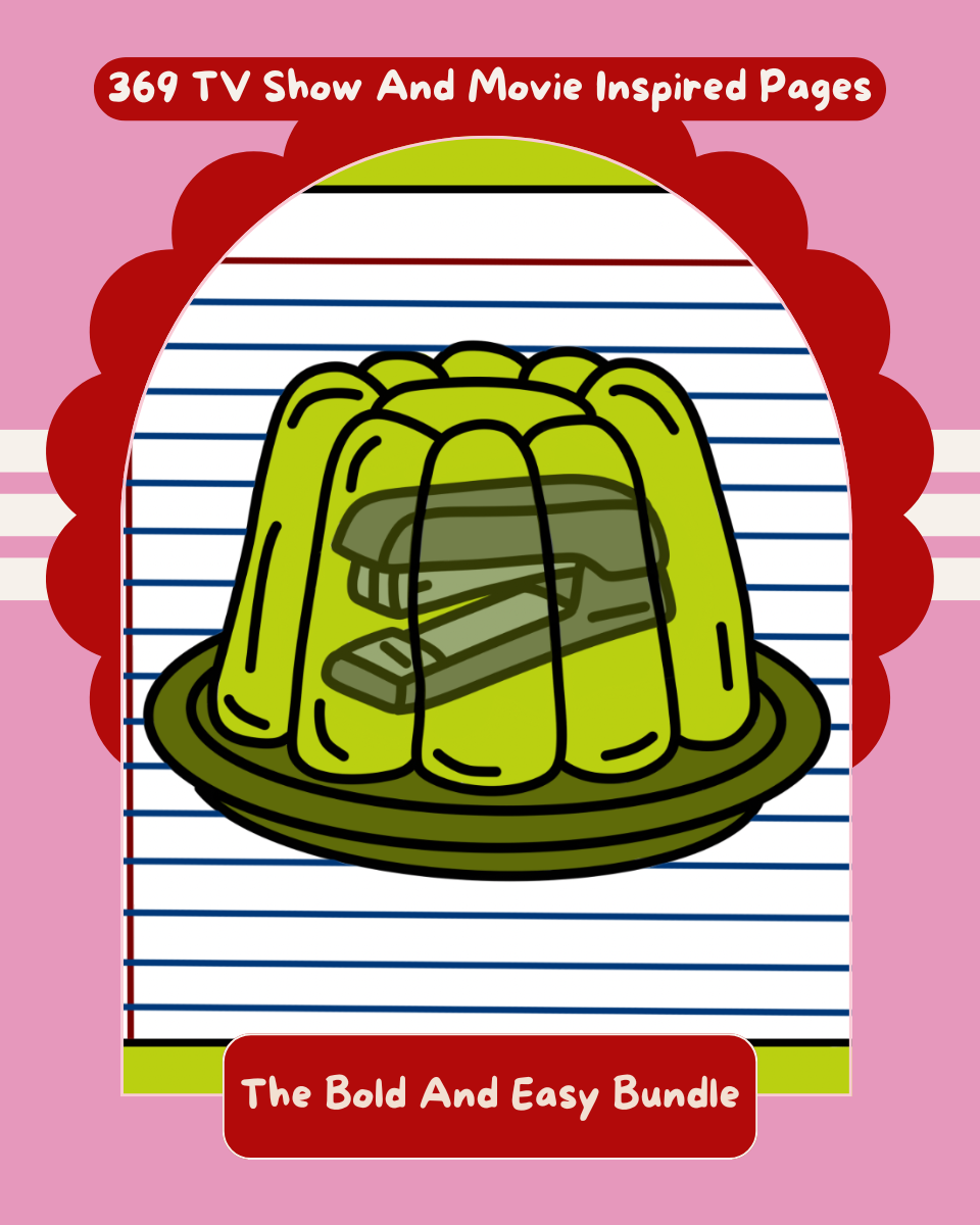 The Bold And Easy Bundle colouring page preview with watermark