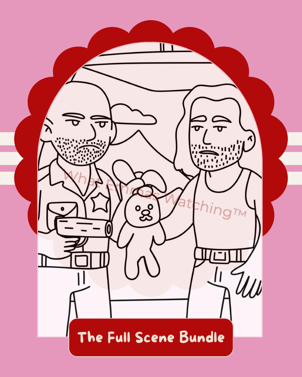 The Full Scene Bundle colouring page preview with watermark