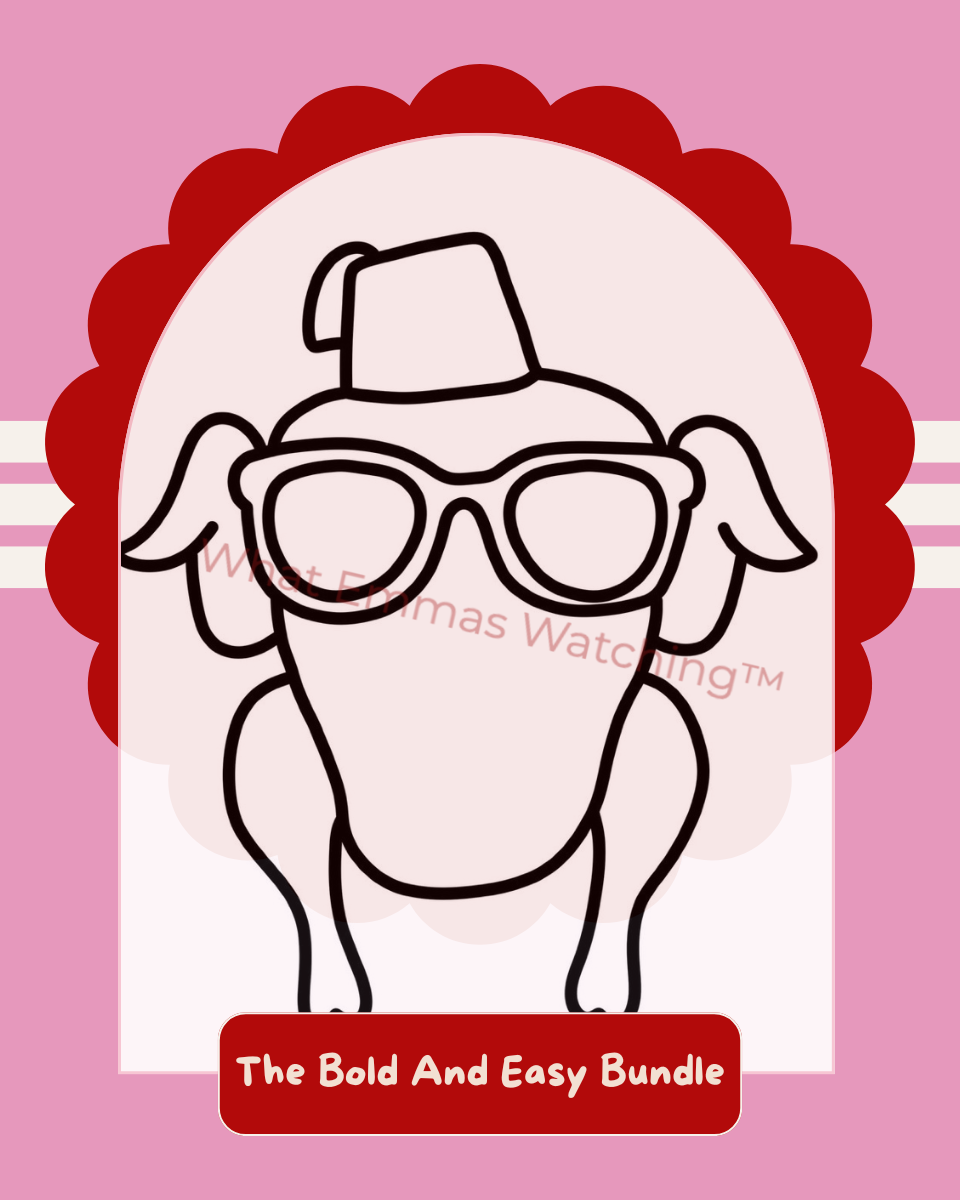 The Bold And Easy Bundle colouring page preview with watermark