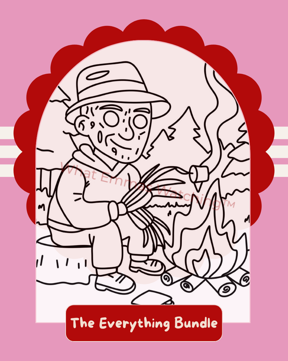 The Everything Bundle colouring page preview with watermark
