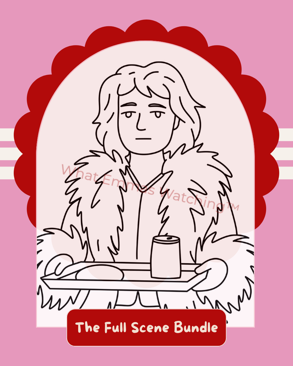 The Full Scene Bundle colouring page preview with watermark