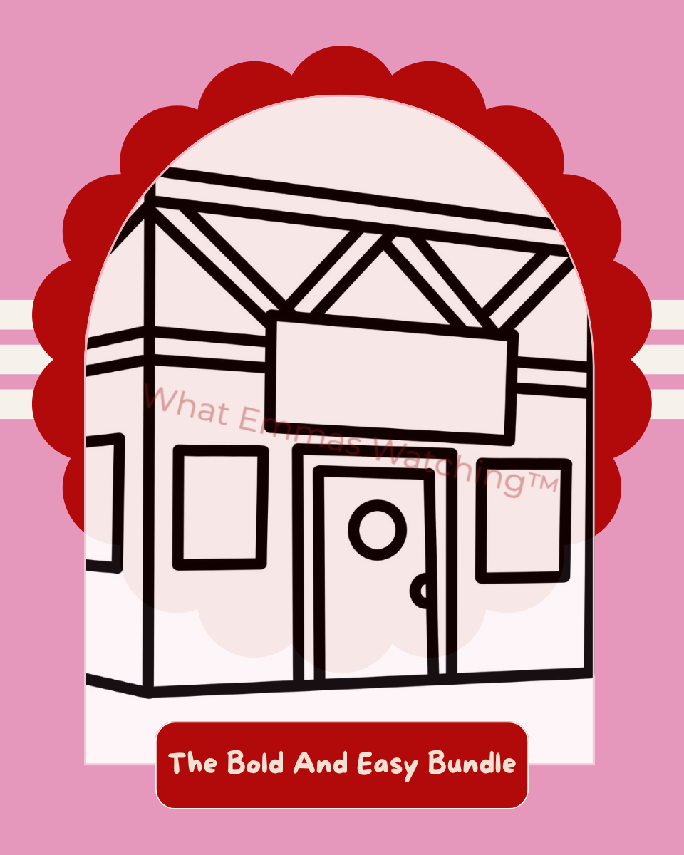 The Bold And Easy Bundle colouring page preview with watermark