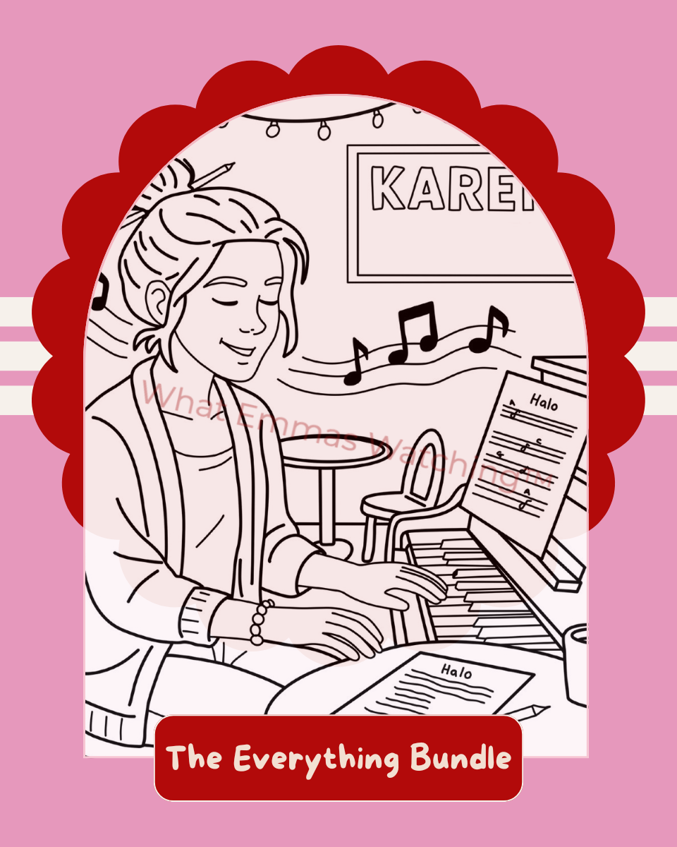 The Everything Bundle colouring page preview with watermark