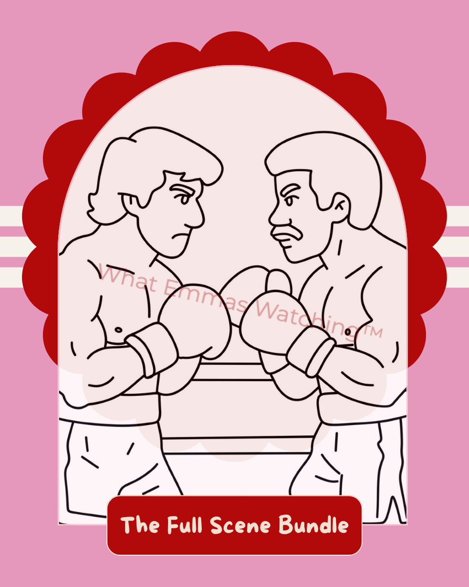 The Full Scene Bundle colouring page preview with watermark
